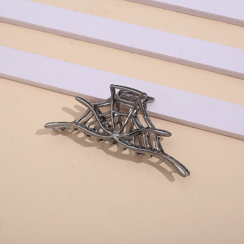 Barrettes Spider Web Metal Advanced Sense Shark Clip Grip