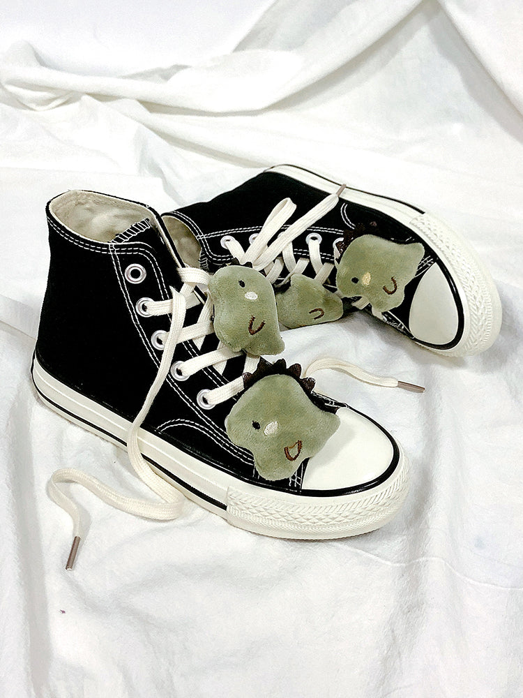 Kreative Dinosaure All-match High-top Sorte Lærredssko