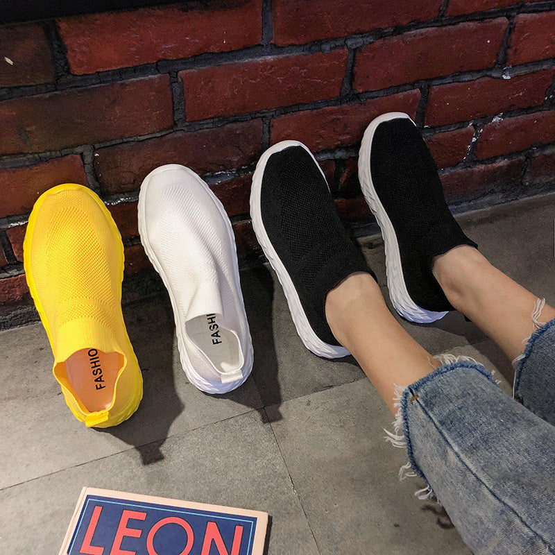 Thick-soled Sports Shoes Breathable With One Pedal