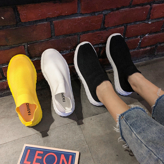 Thick-soled Sports Shoes Breathable With One Pedal