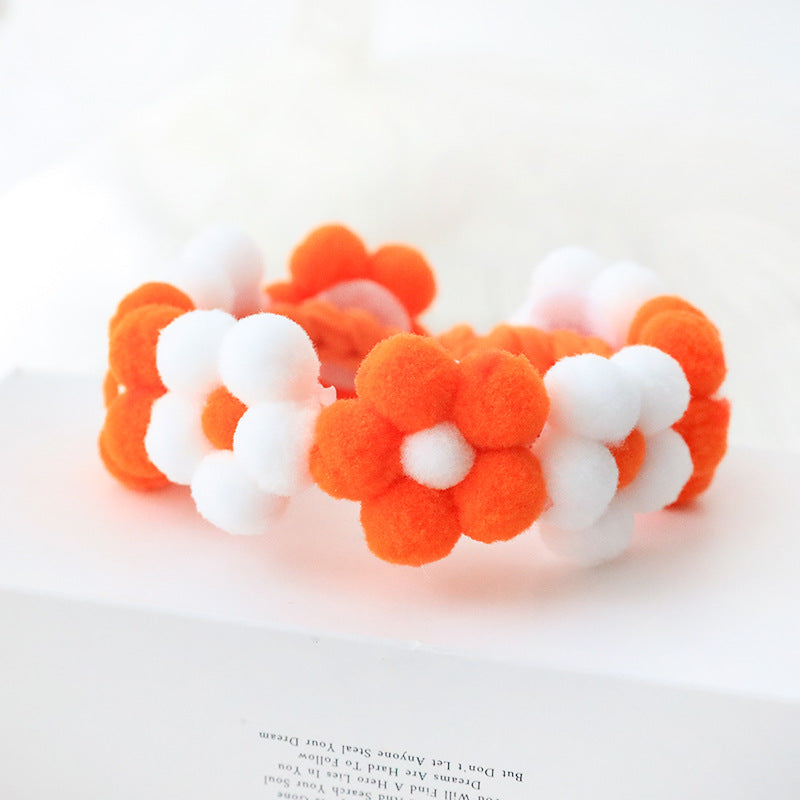 Pet Polyester Flower Woven Adjustable Collar