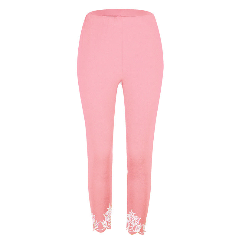 Slim Slimming Printed Cropped Trousers