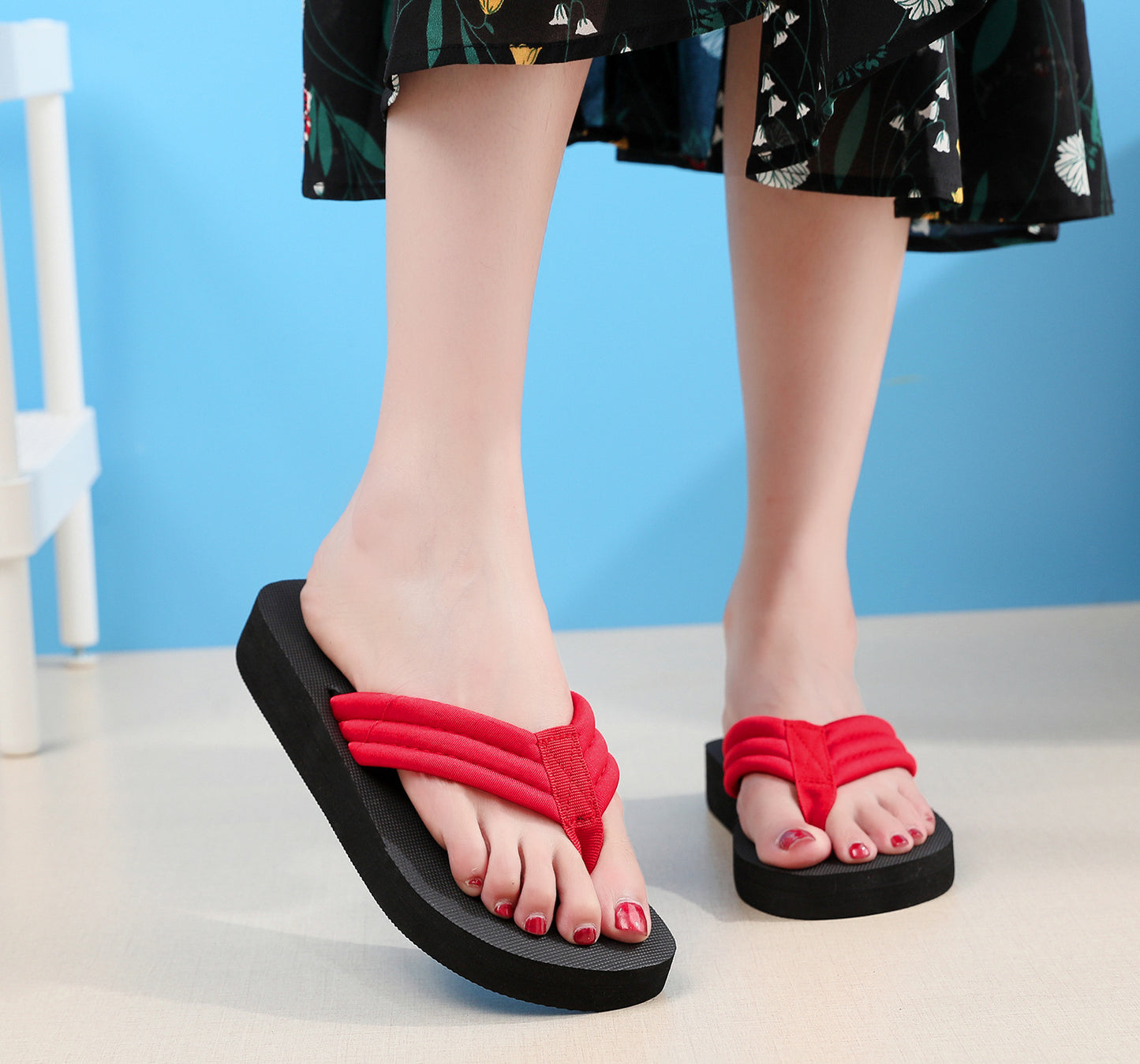 Summer New Slippers Women's Wedge Sequin Slippers