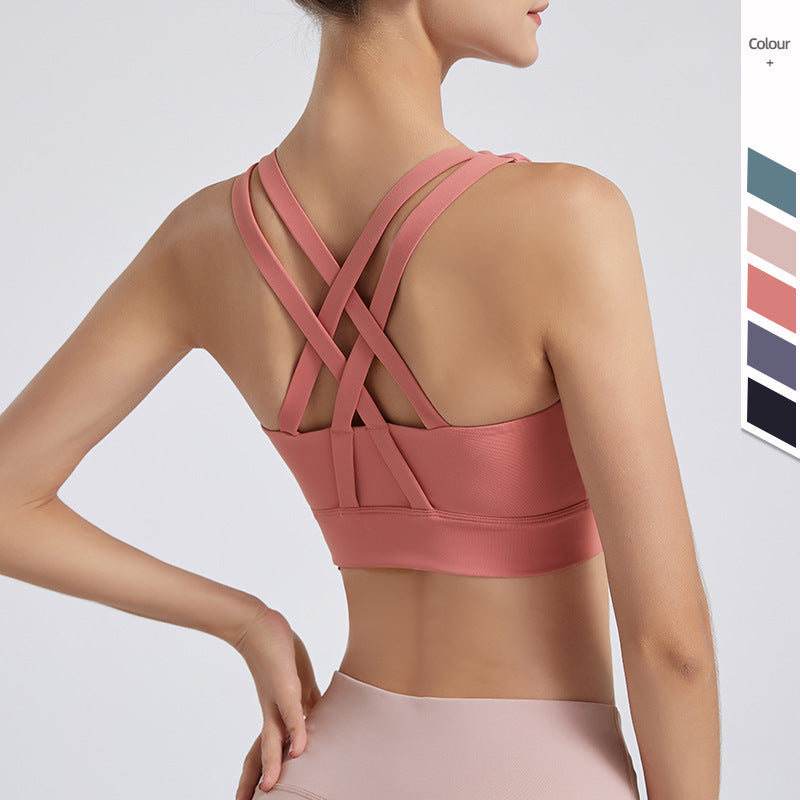 New European And American Nude Sports Bra Women's Breathable