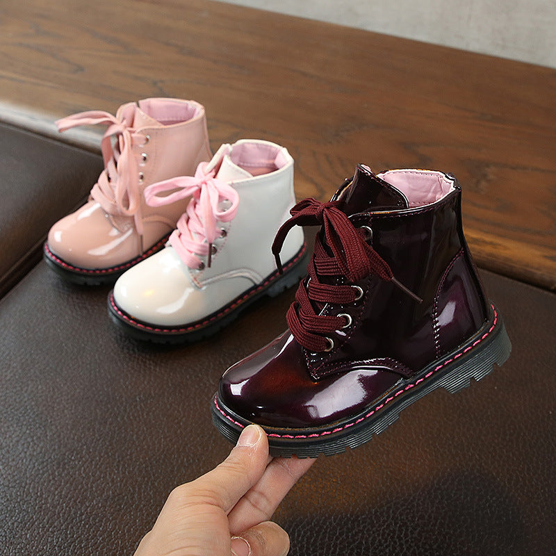 Boys And Girls Fashion Non-slip Beef Tendon Soft Bottom Boots