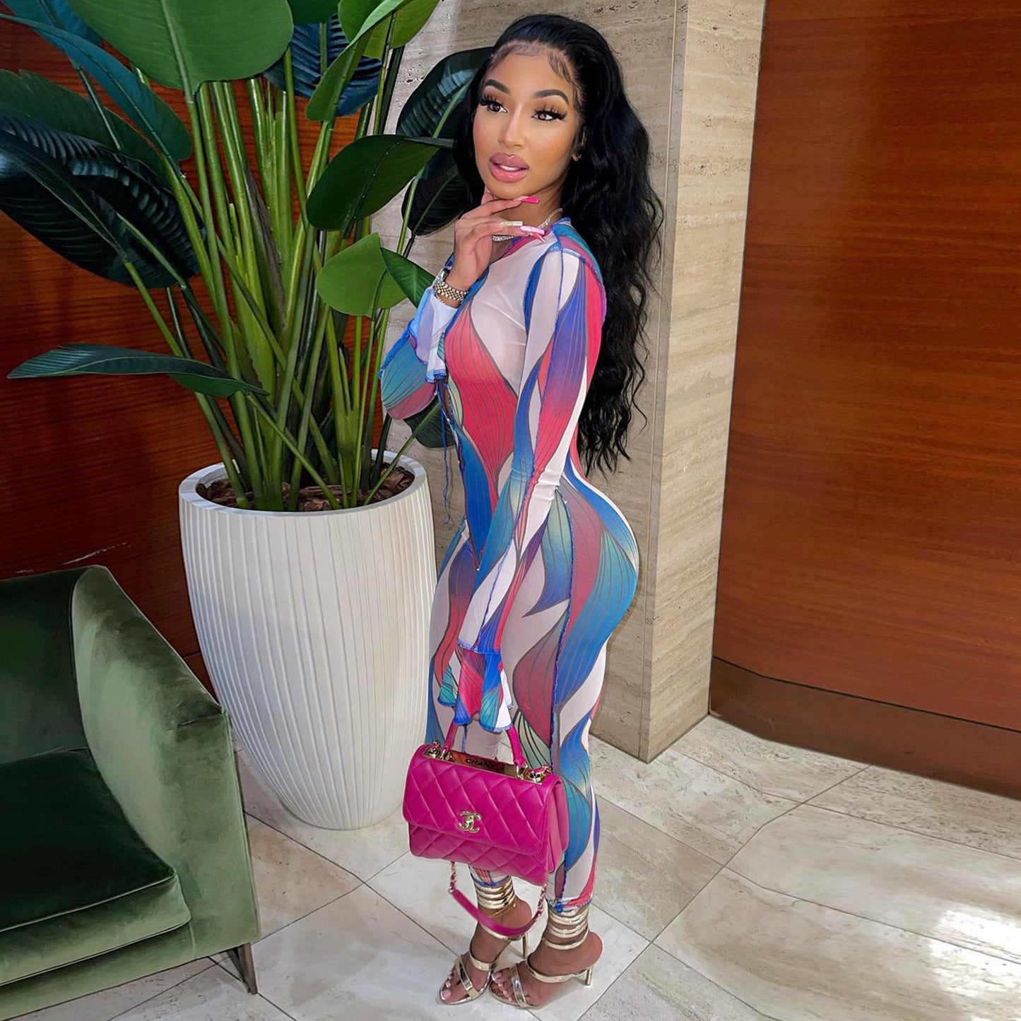 Women's Fashion Printed Jumpsuit