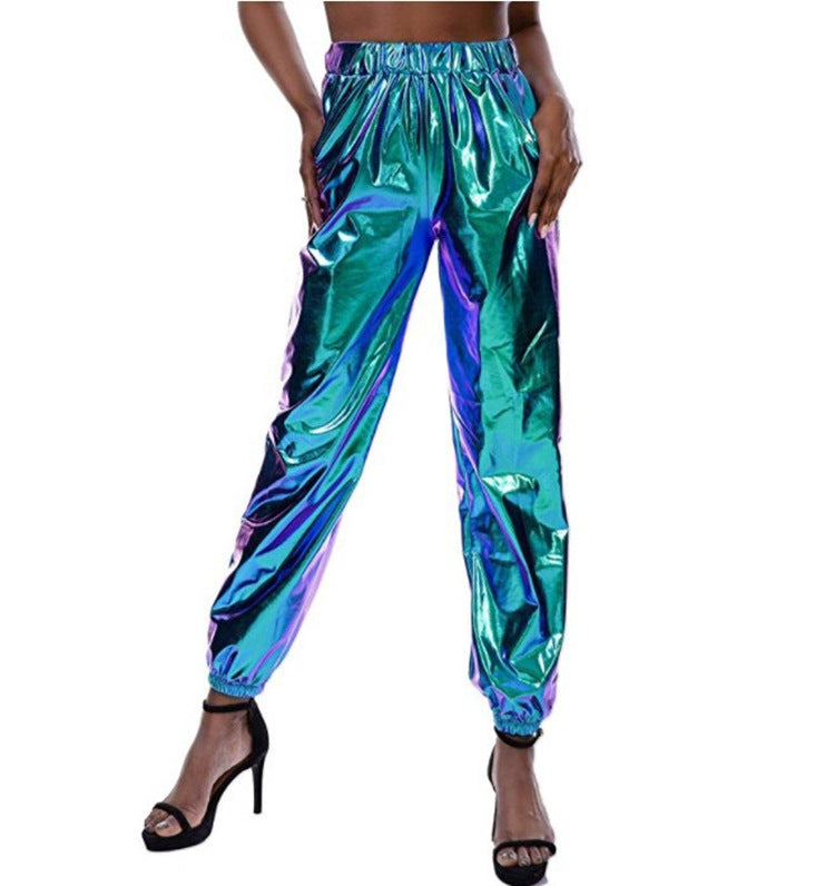 Fashion Casual Colorful Solid Color High-elastic Women's Trousers