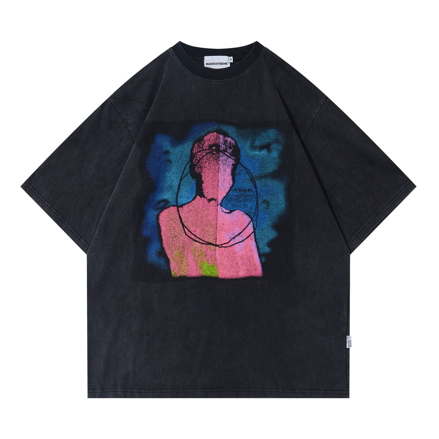 Men's Washed And Worn Short-sleeved T-shirt