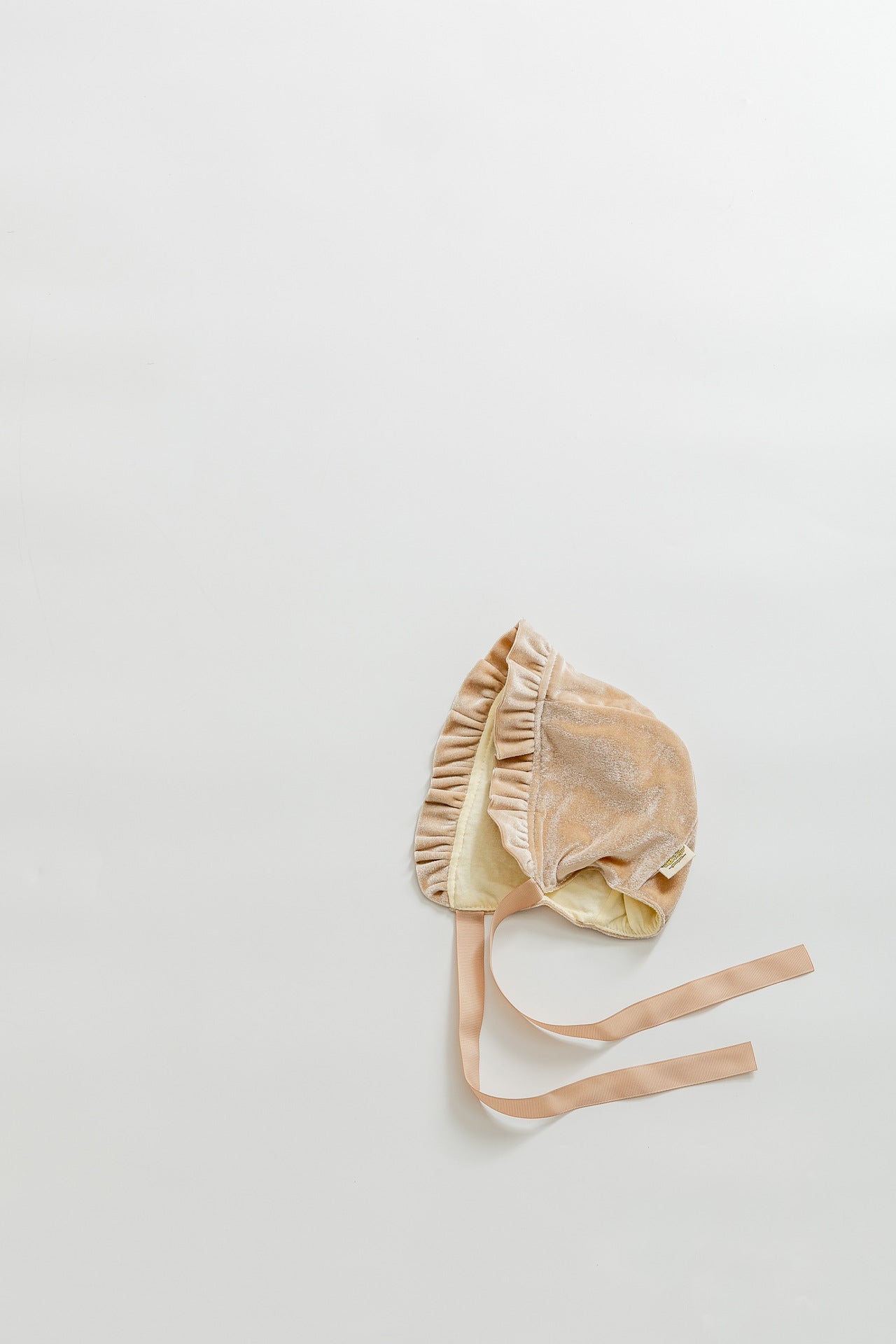 Gold Velvet Wooden Ear Baby Beanie Cap