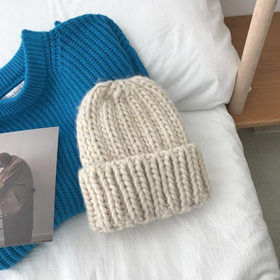 Sweet Candy Color Cute Wool Hat Women Thickened