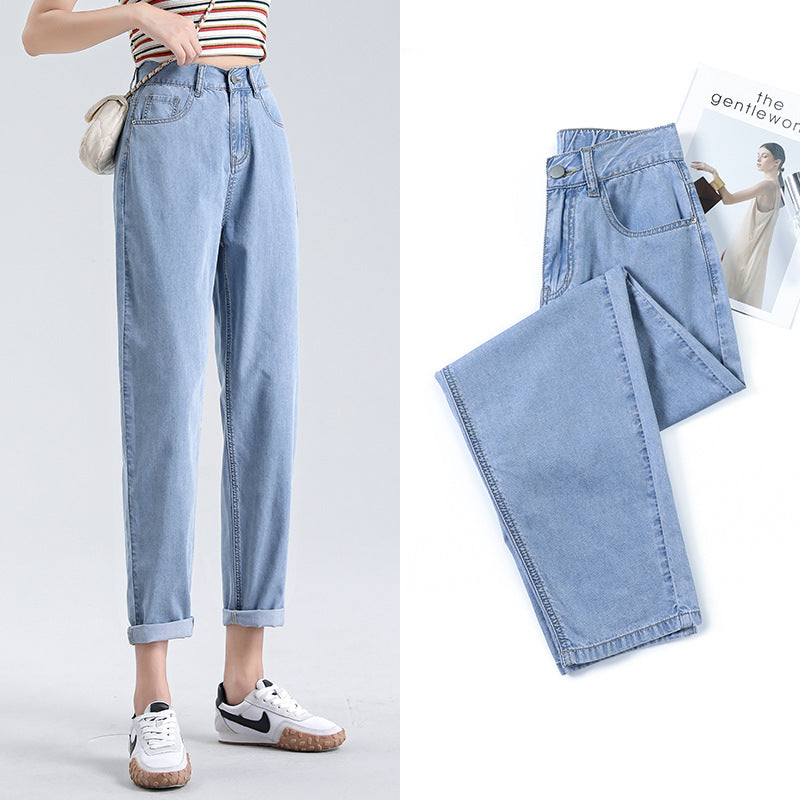 Komfortable Løse Højtaljede Tencel Jeans