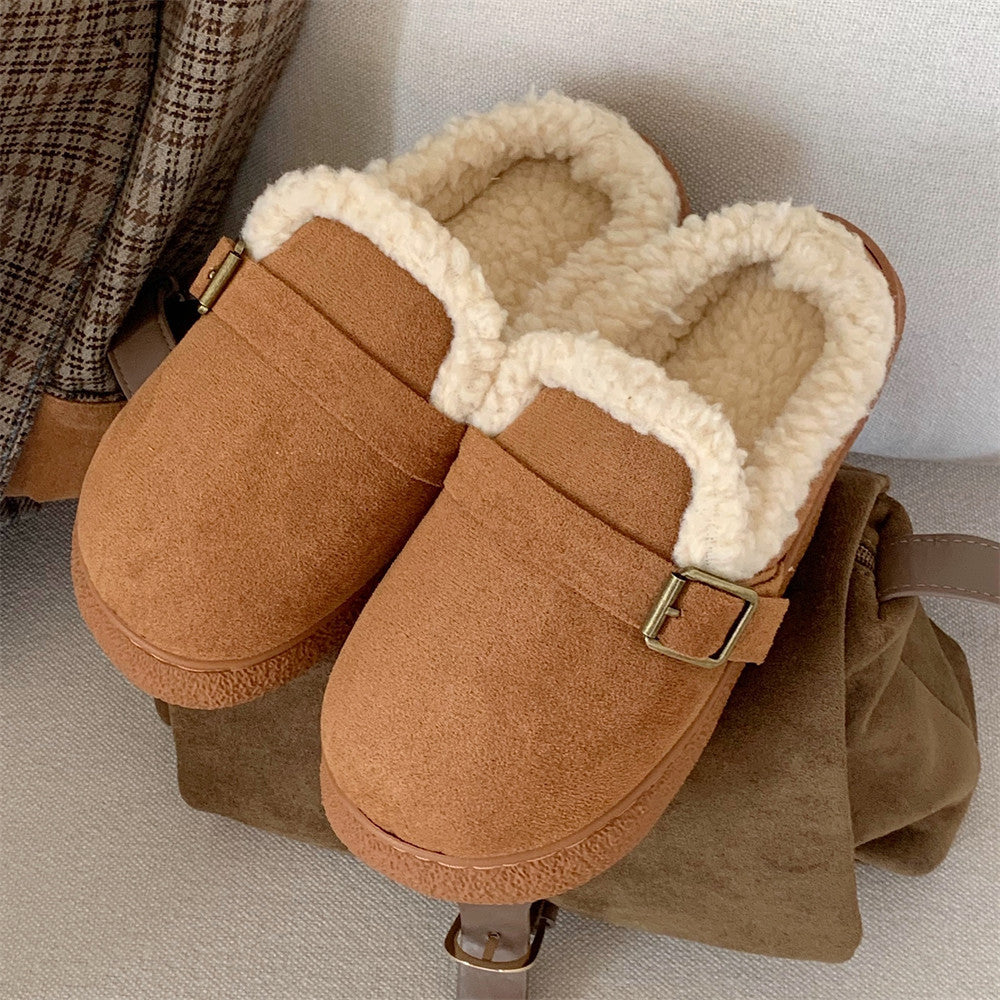 Warm And Simple Fashion Retro Style Women's Shoes