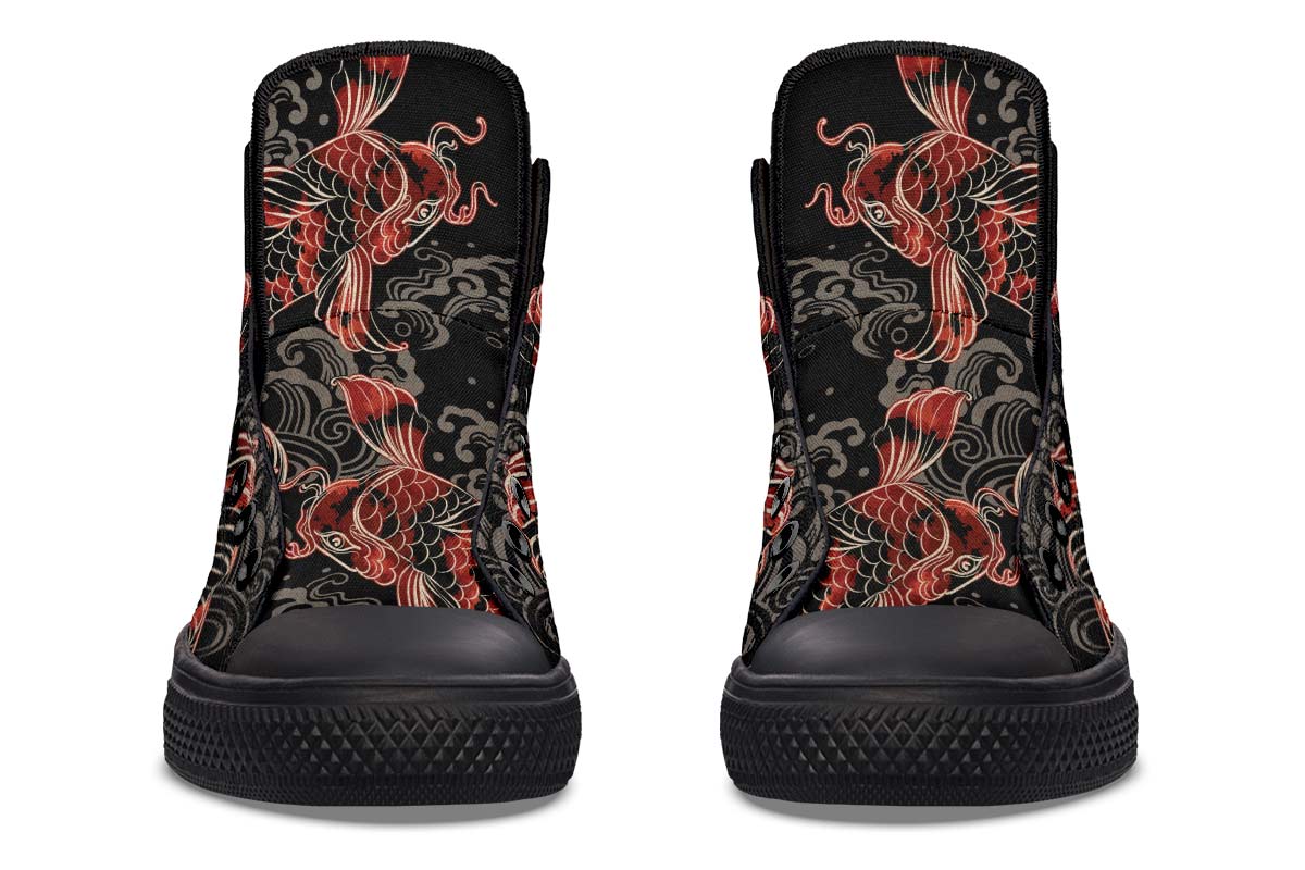 Printed Couple High-top Canvas Shoes