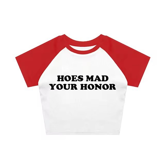 Sweet Cute Casual Letter Printed T-shirt Top Round Neck