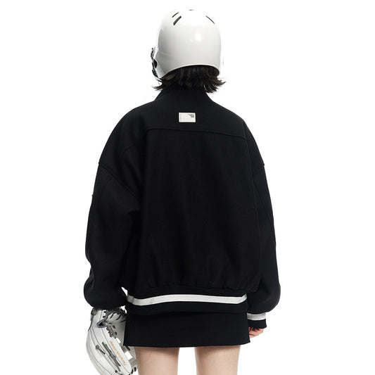Handwritten Letter Embroidery Jacket Men