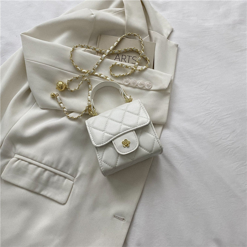 Portable Small Square Bag Chain One Shoulder Crossbody Satchel Lipstick