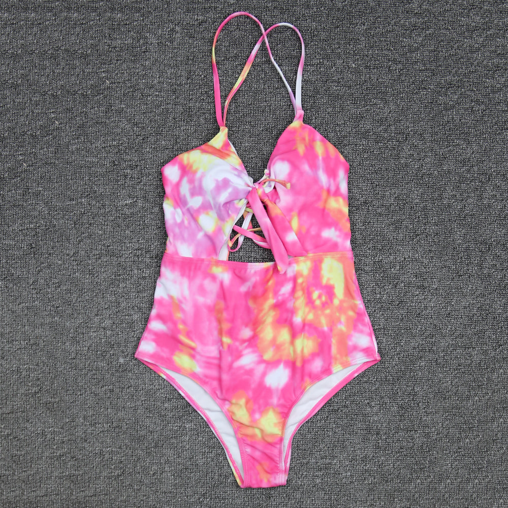 Cross Strap Ladies One-piece Swimsuit
