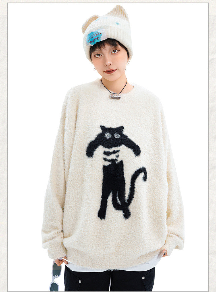 Casual College Style Loose Sweater