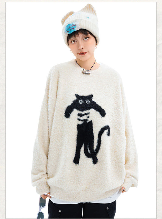 Casual College Style Loose Sweater