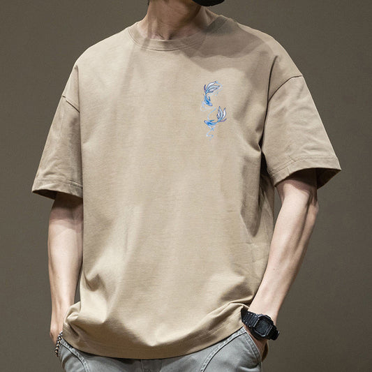 Men's American-style Retro Heavy Short-sleeved T-shirt