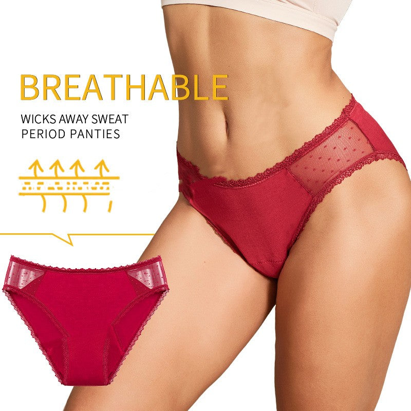 Sexy Lace Washable Women's Underwear Leak Proof