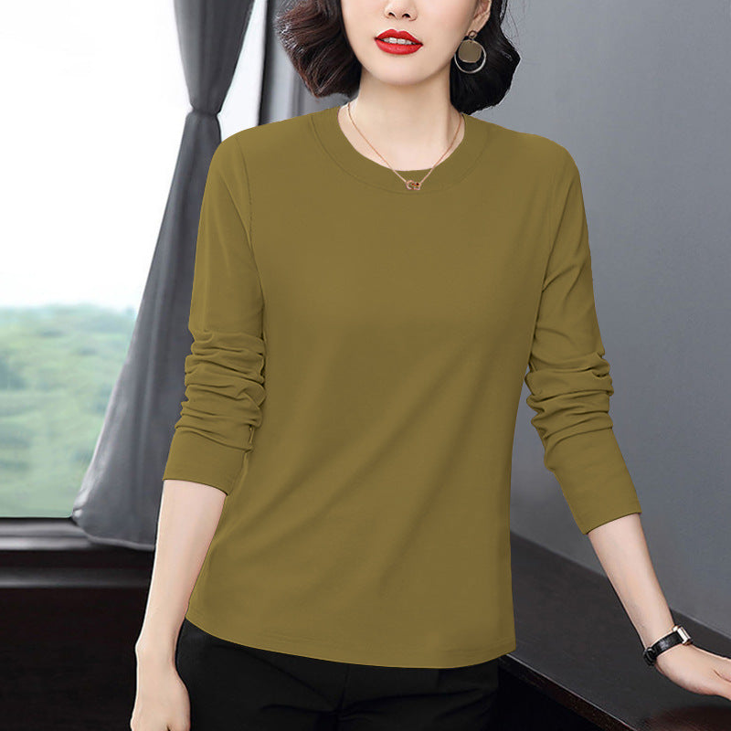 T-shirt Long Sleeve Middle-aged Mom Loose Wear Bottoming Shirt Top