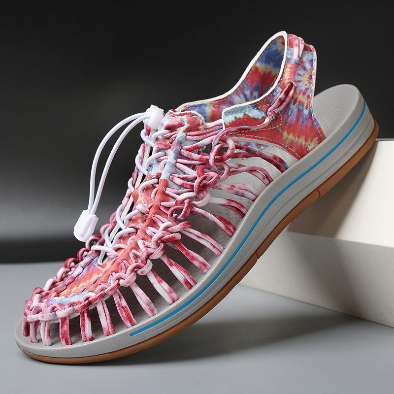 Summer New Braided Plus Size Outdoor Couple Sandals