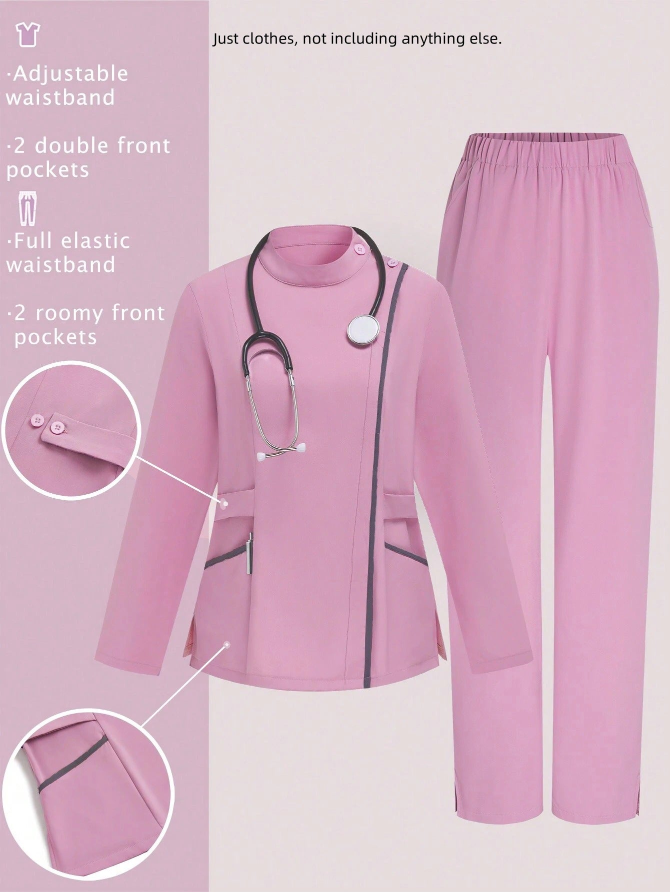 Black Small Stand-up Collar Long-sleeve Suit