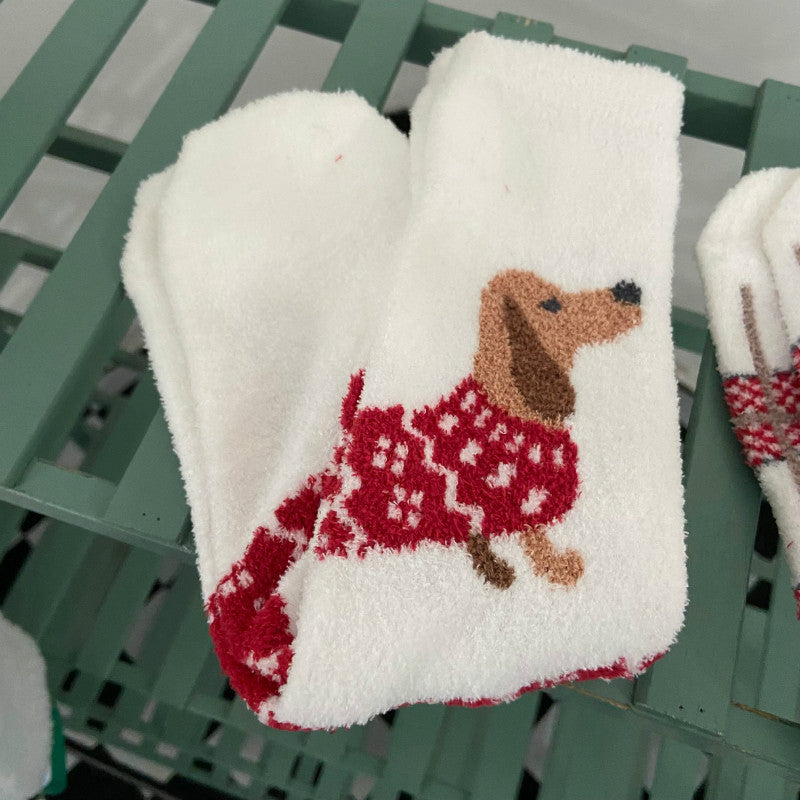 Winter Warm Coral Velvet Socks