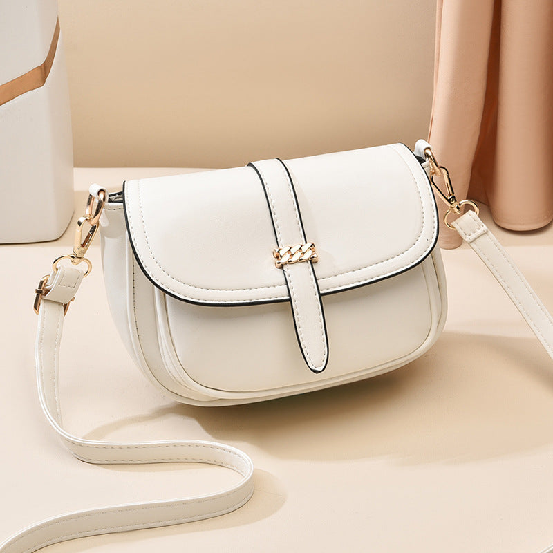 Kvindemode Retro Ensfarvet Skulder Crossbody Taske