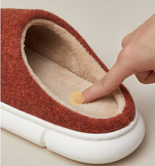 Cotton Slippers Women's Winter Super Soft Thick Bottom Stepping On Shit Feel Warm And Non-slip Couples Indoor Silent Home