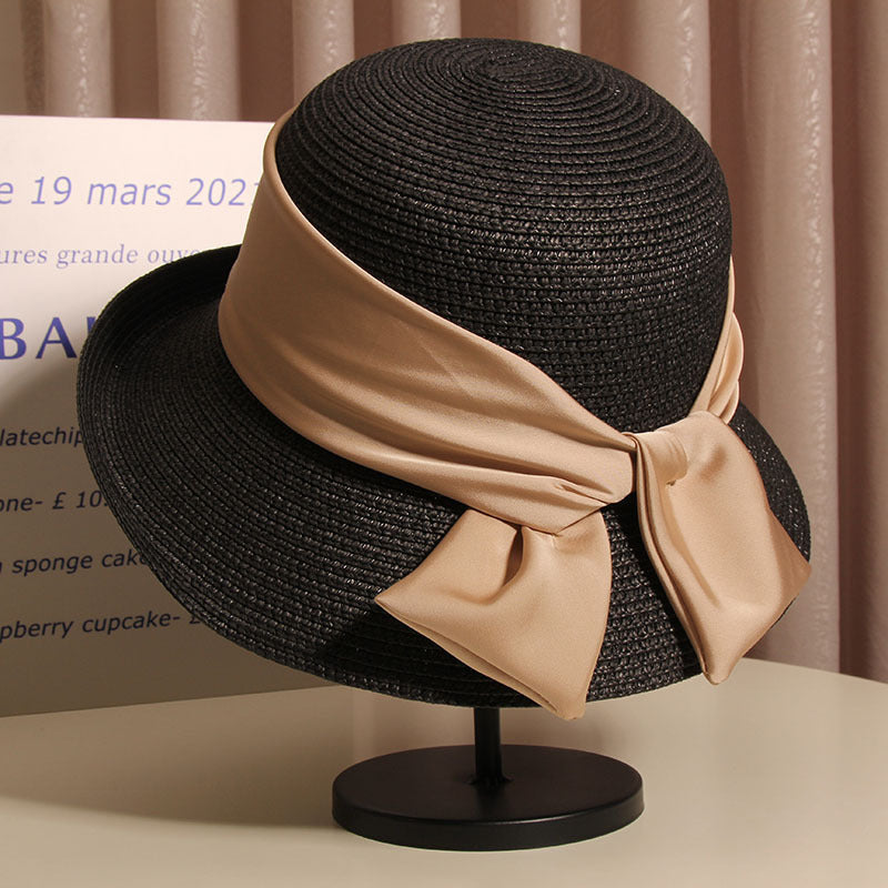 Women's Summer French Vintage Bow Bucket Hat
