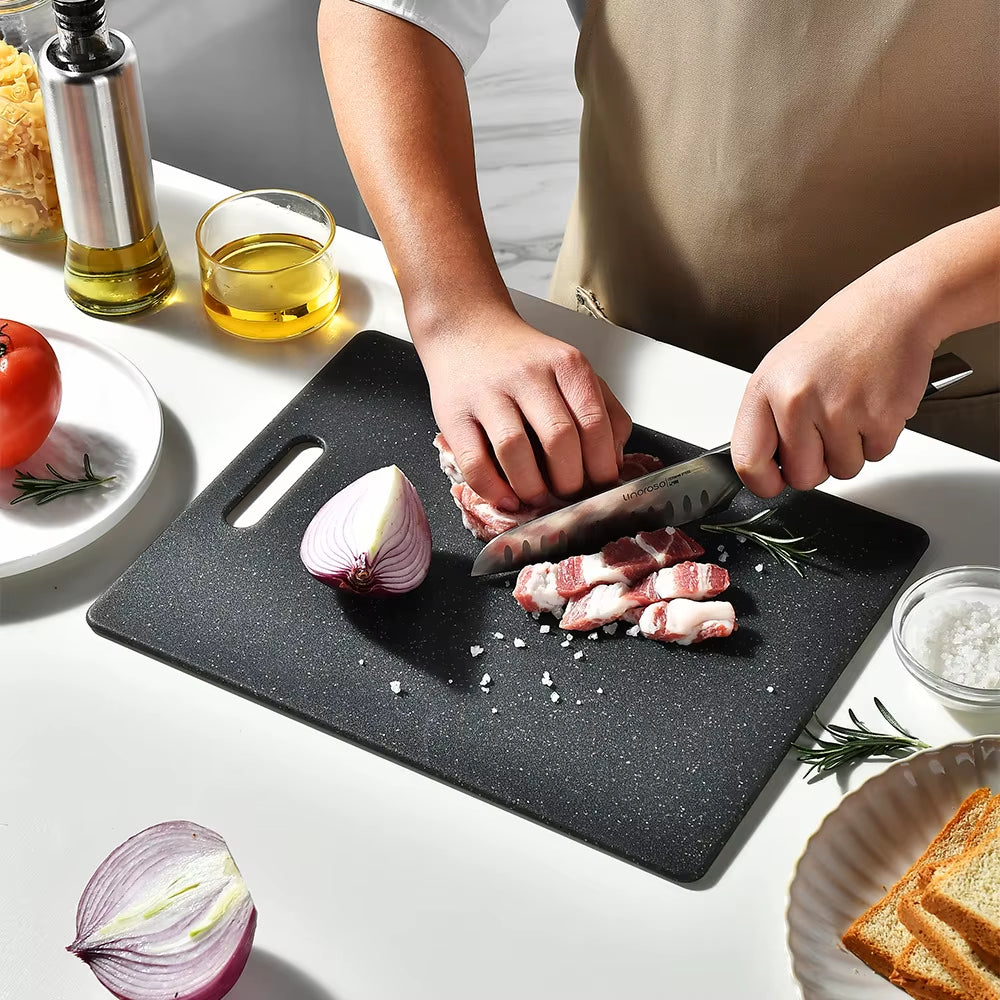 Imitation Stone Grain Plastic Chopping Board Kitchen Classification Cutting Board for Fruits Vegetables Meat