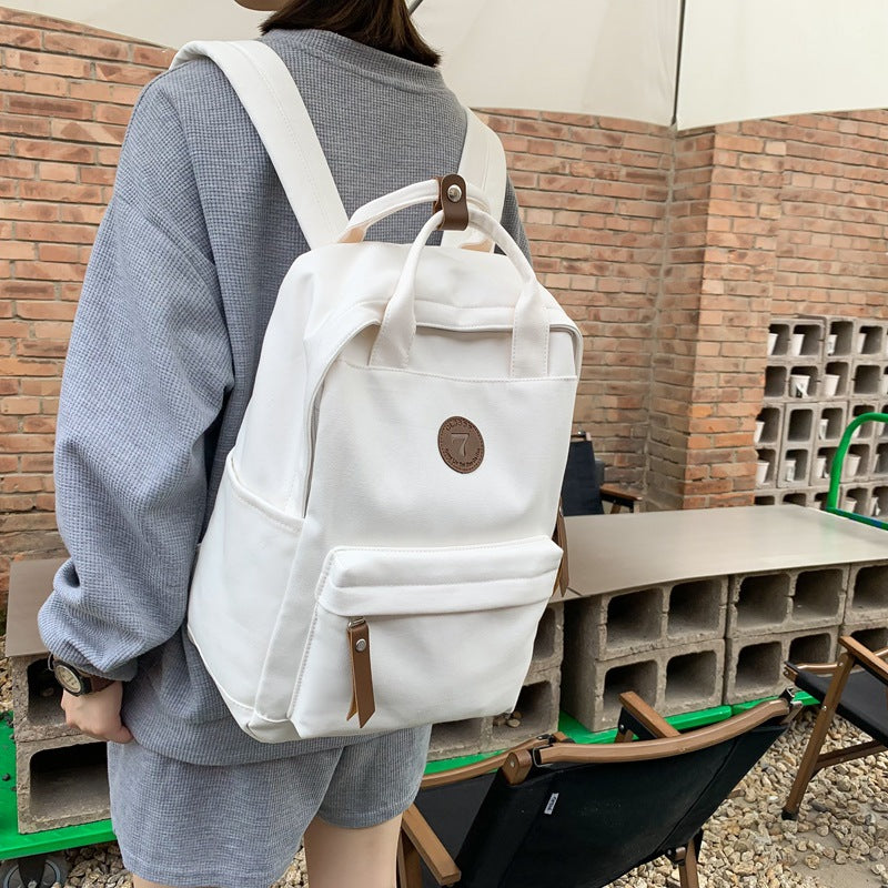 Women's Korean Vintage Portable Canvas Backpack