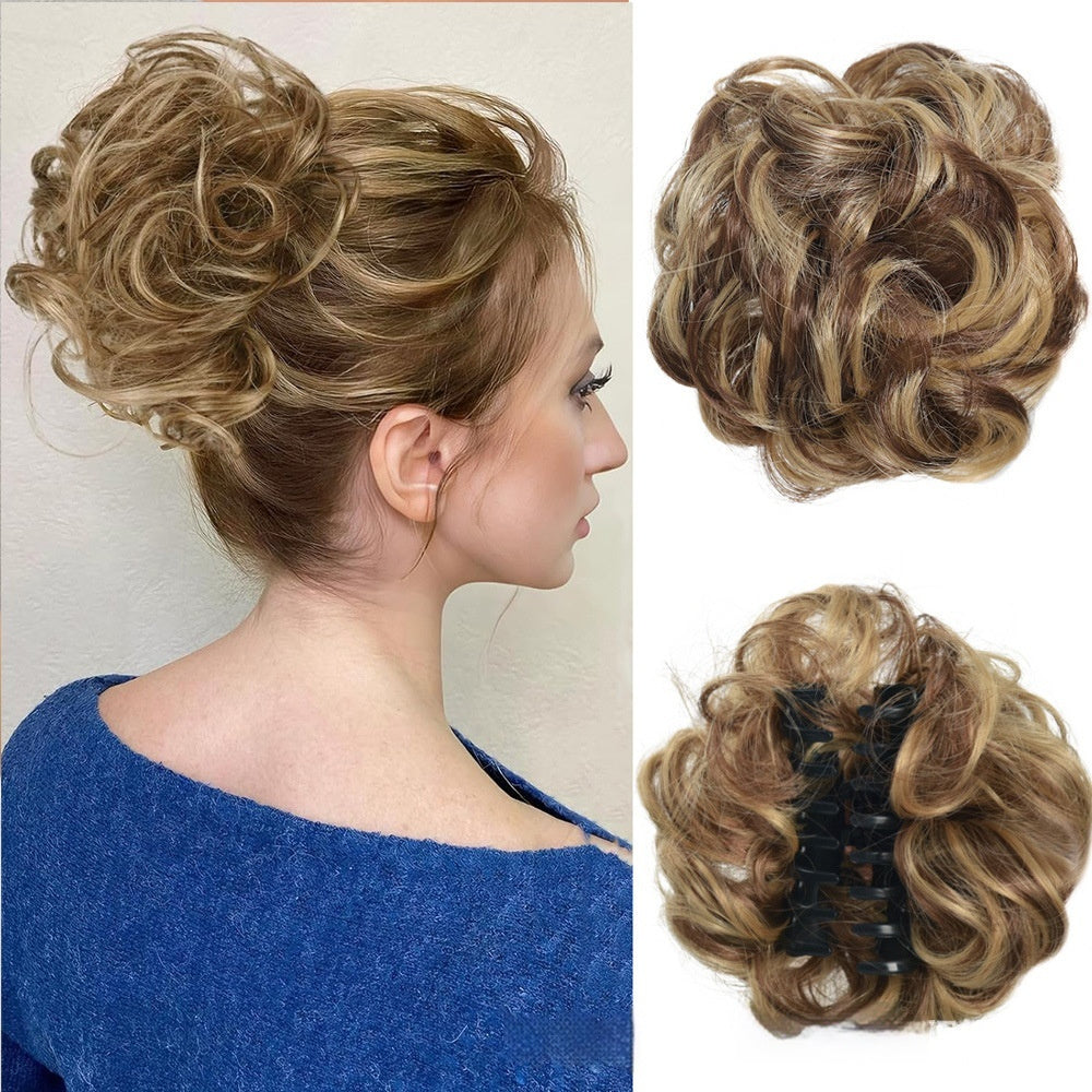 Messy Bun Hårsløjfe Fluffy Hårelastik