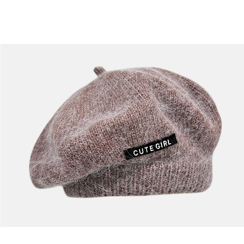 Rabbit Fur Beret Women's Autumn And Winter