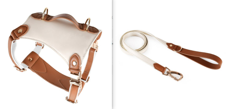 Leather Pet Vest Type Lead Rope Chest Strap
