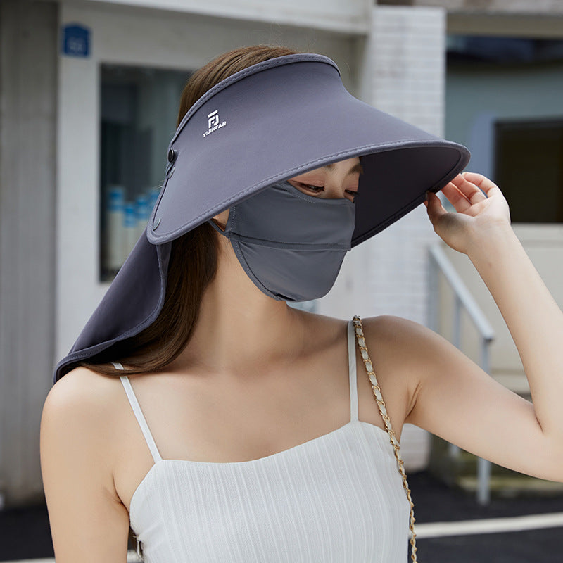 Ice Silk Shawl UV Protection Sun Hat