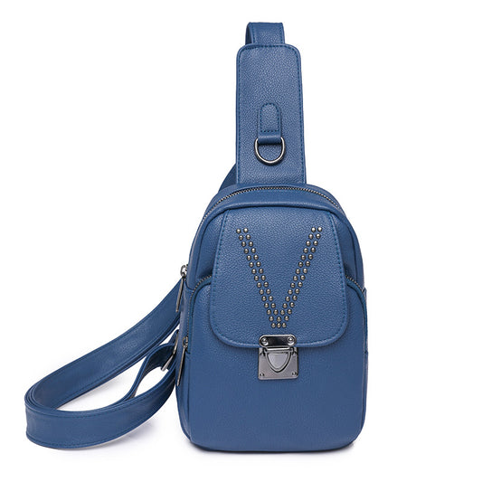 Women's Outdoor Sports PU Soft Face Chest Bag