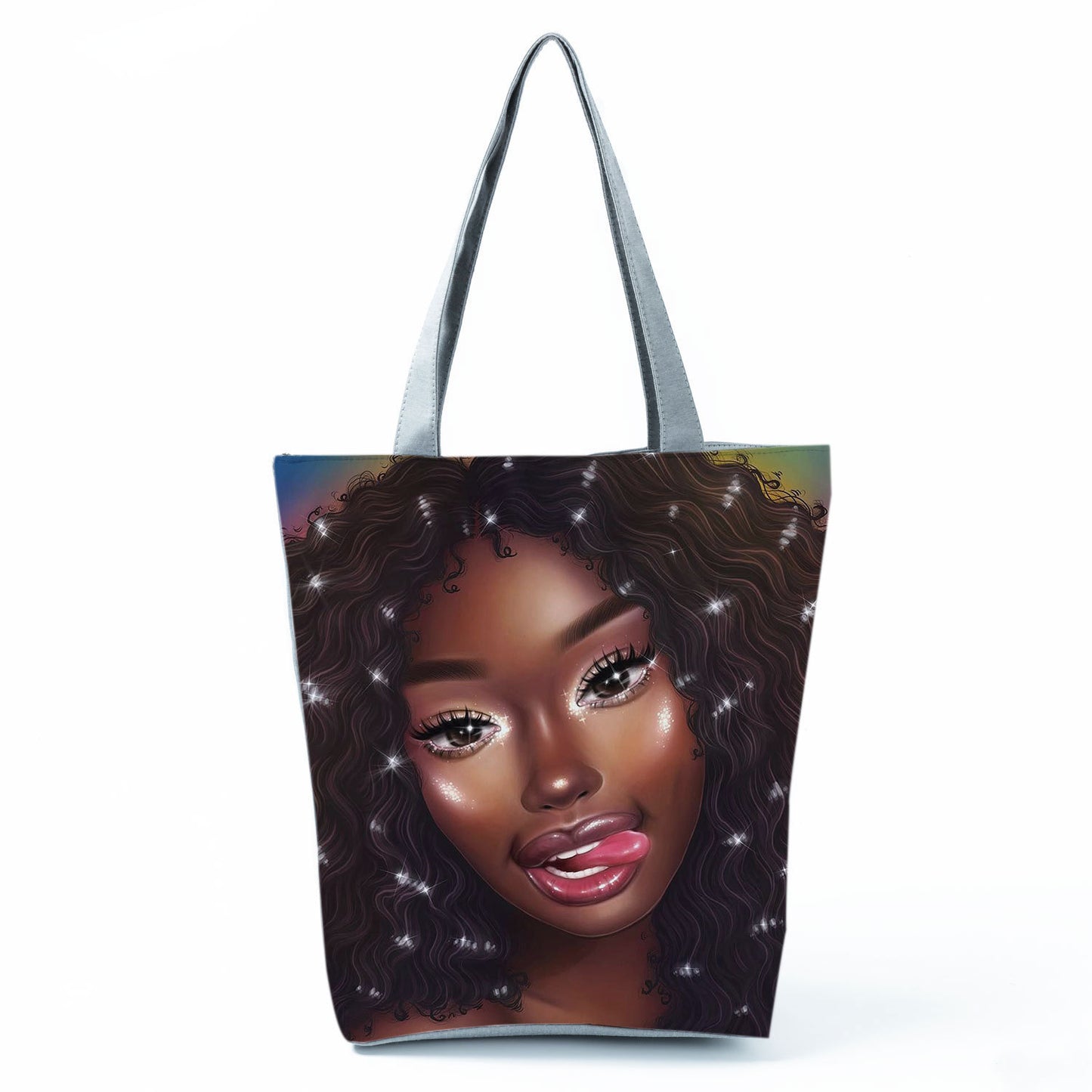 Girls Print Portable Lazy Lightweight Shopping Bag