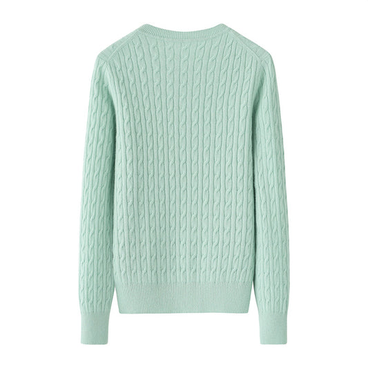Round Neck Sweater Women's Pure Cashmere Sweater