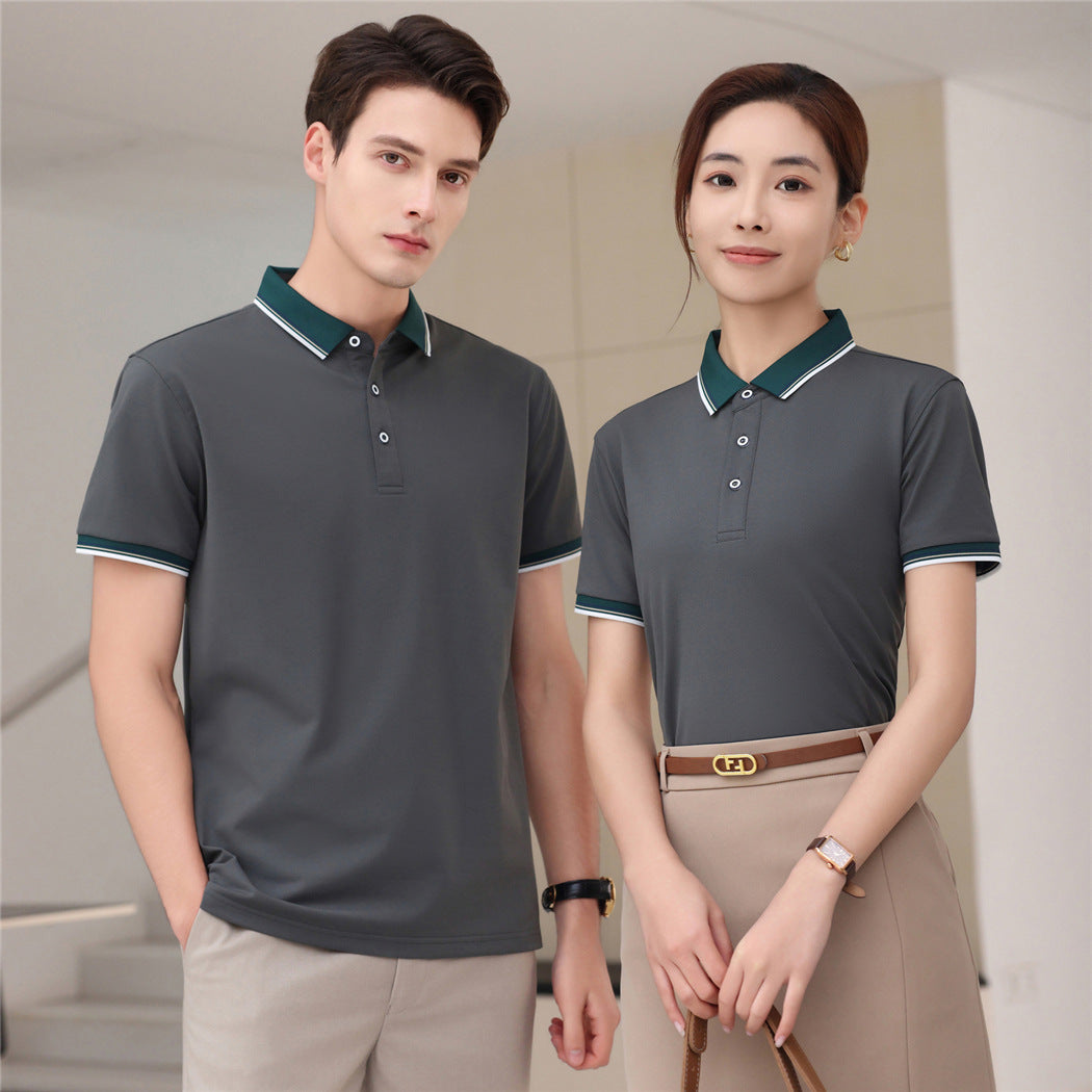 Elastic Fiber Di Skin Cotton Polo Shirt Color Matching