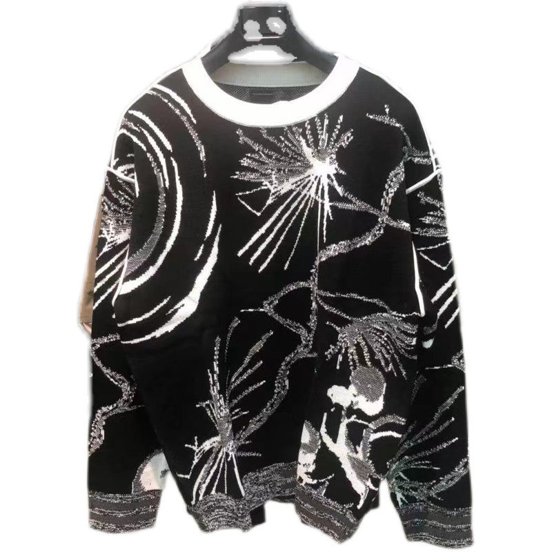 Mode Hjemme Japansk Og Koreansk Par Crew Neck Sweater Strik