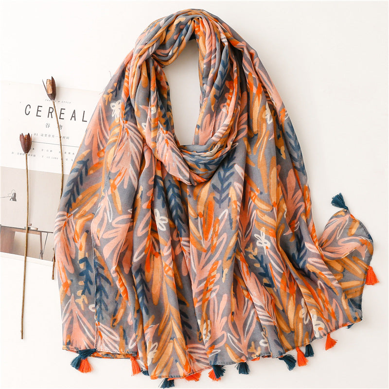Creative Chinese Style Cotton And Linen Scarf