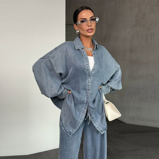 Women's Loose Casual And Comfortable Denim Fashion Suit