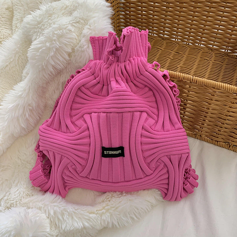 Personalized Niche Design Casual Knitted Woven Handbag