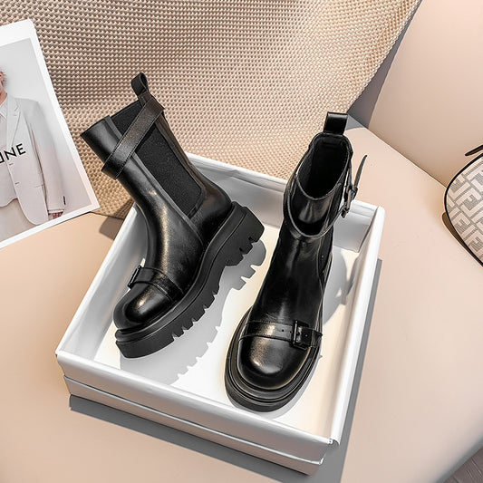 New British Style Thick-soled All-match  Boots