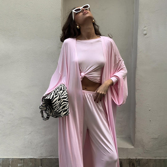 New Fashion Loose And Comfortable 3-piece Pajama Set