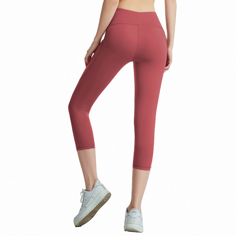 High Waist Hip Raise Reflective Dot Fitness Pants