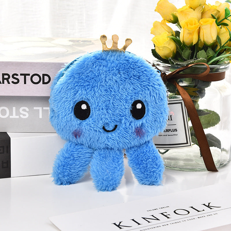 Cute Small Octopus Coin Purse Plush Mini-Portable
